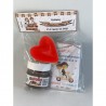 Mini Bote de Nutella con gominola de corazón y chocolatina en bolsa y etiqueta